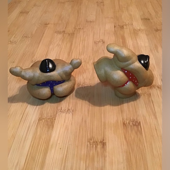 Vintage Two Japanese Sumo Wrestlers Figurines - Picture 2 of 7